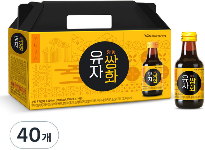 광동 유자쌍화, 150ml, 40개