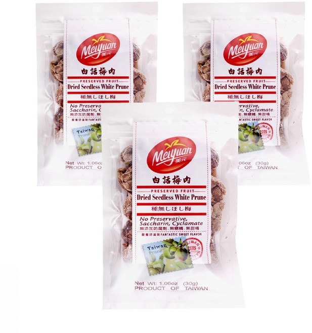 美元 白話梅肉, 30g, 3包