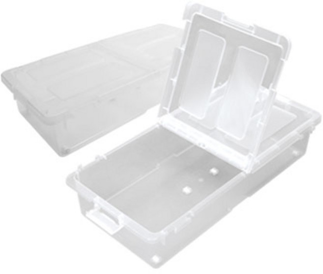 하우스레시피 틈새 언더베드 리빙박스, 투명, 2개