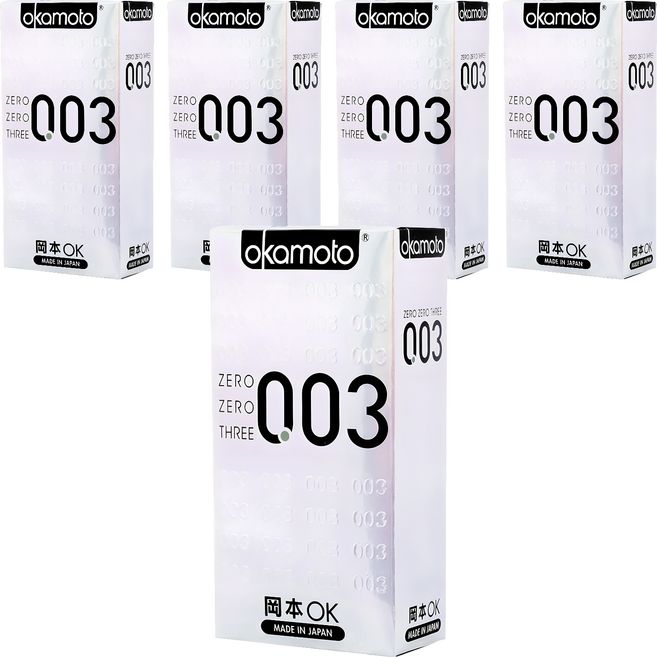 오카모토 003 플래티넘 슬림형 콘돔, 10개입, 5개