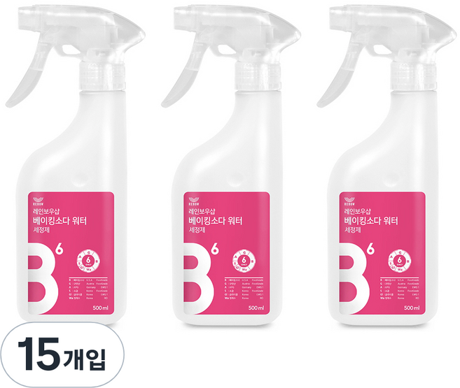레인보우샵 베이킹소다 워터 다목적세정제, 500ml, 15개