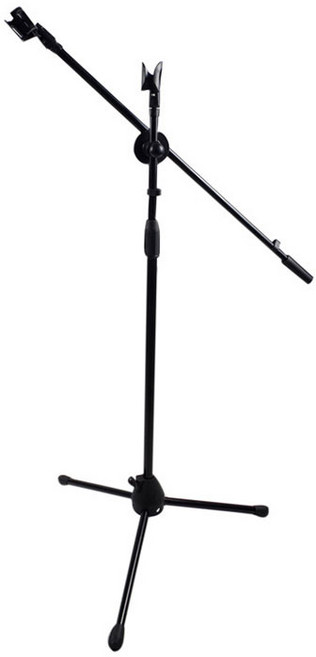 마메 T자형 2단 마이크 거치대, 1개, 블랙