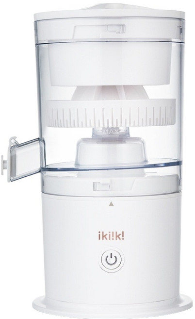 ikiiki 伊崎家電 飛旋式果物鮮榨機 12cm大口徑 一鍵鮮榨 最大容量200ml, IK-JB6001, 白色