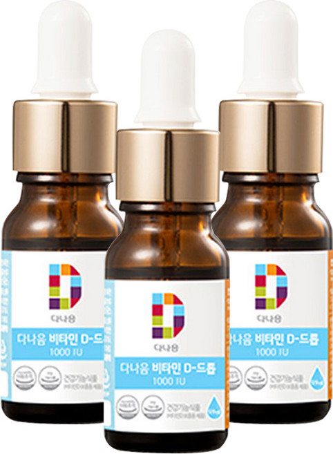다나음 비타민 D-드롭 1000IU, 9.9ml, 3개
