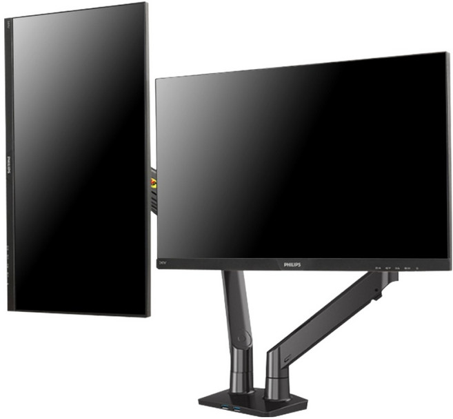 노스바유 고중량 듀얼 모니터암 거치대 NB F195A, 블랙, 1개