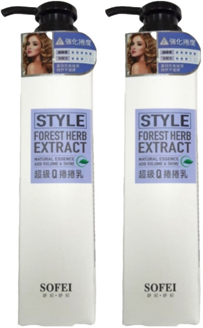 SOFEI 舒妃 型色家超級Q捲捲乳, 2個, 180ml