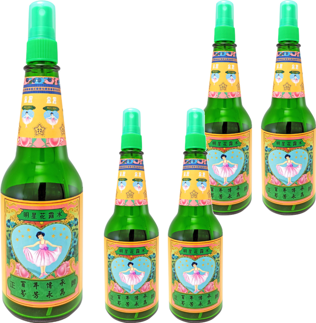 明星花露水 經典噴式 含70%食用級酒精, 310ml, 5瓶, 玫瑰 + 茉莉花