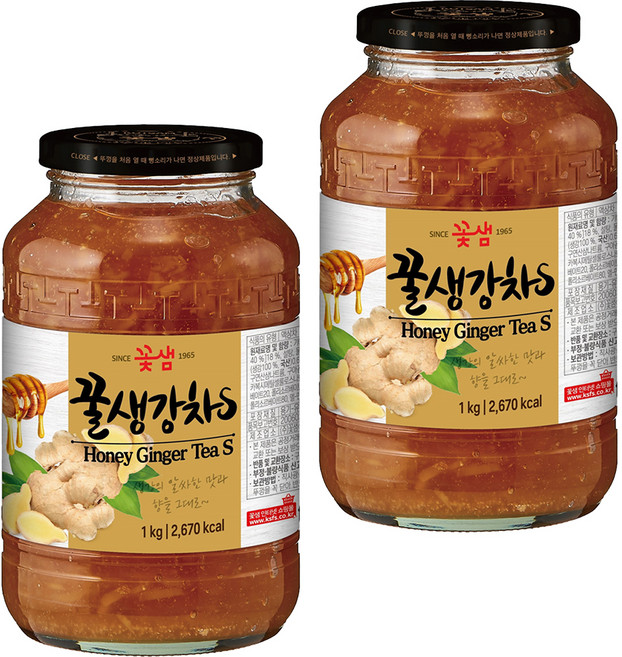 꽃샘 꿀생강차 S, 1kg, 1개입, 2개