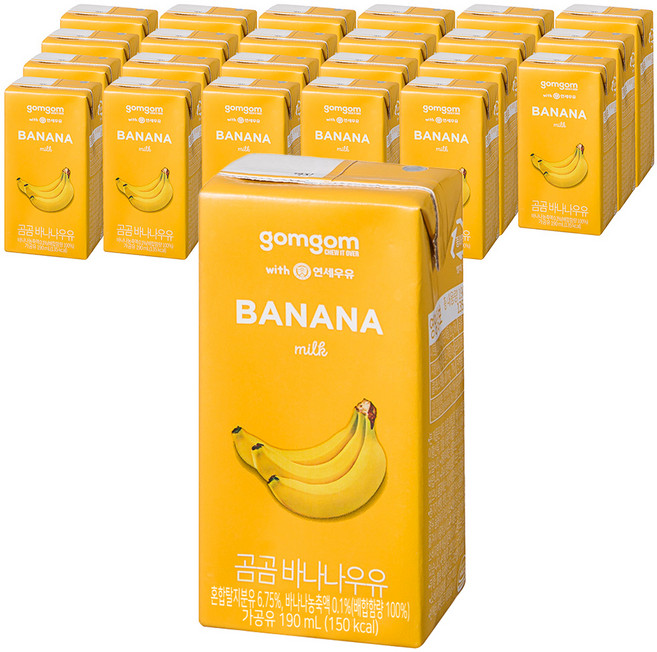 곰곰 바나나 우유, 190ml, 24개