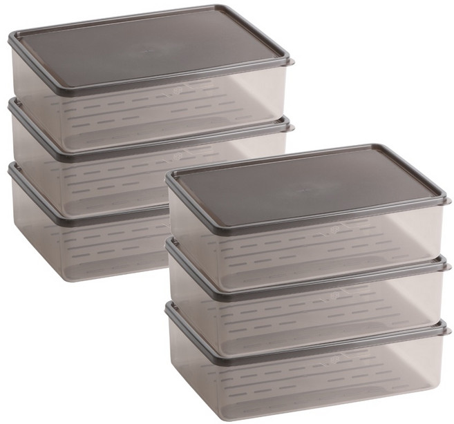 비트리 냉장고 밀폐용기, 6개, 비트리 정리용기 2.3L 6개