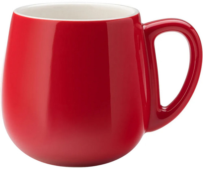 Utopia 寬肚瓷製馬克杯 紅色 420ml, 1個