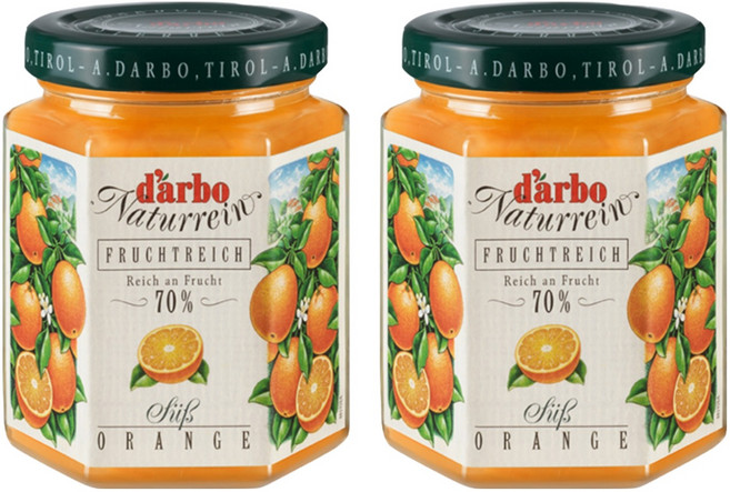 d'arbo 德寶 奧地利70%果肉果醬 甜橙, 200g, 2罐