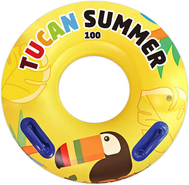 투칸 안전 손잡이 원형 튜브 100cm, 옐로우, 1개