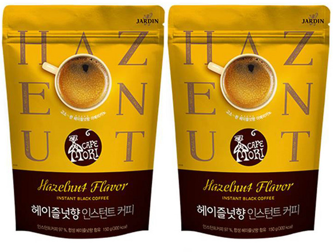까페모리 헤이즐넛향 인스턴트커피 리필형, 150g, 2개, 1개입