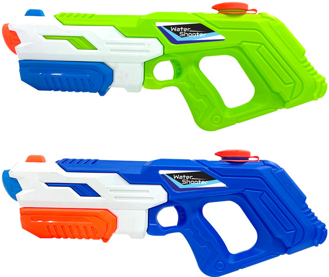 투칸 워터건 2종 물놀이용품, 그린 + 블루, 1세트