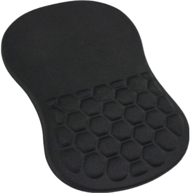 링크코드 소프트 폼 손목 보호 마우스패드, 블랙, 1개