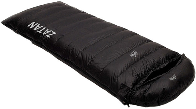 자탄 구스다운 침낭, 블랙, 1개