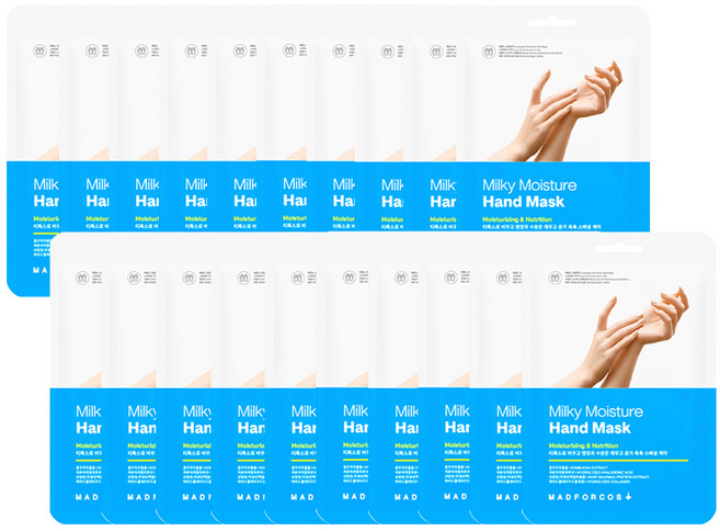 매드포코스 밀키 모이스쳐 핸드 마스크 팩, 16ml, 20개