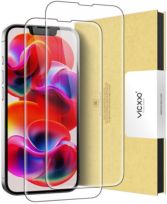 빅쏘 2.5C 고투명 9H 아이폰 강화유리 휴대폰 액정보호필름 2매, 1세트