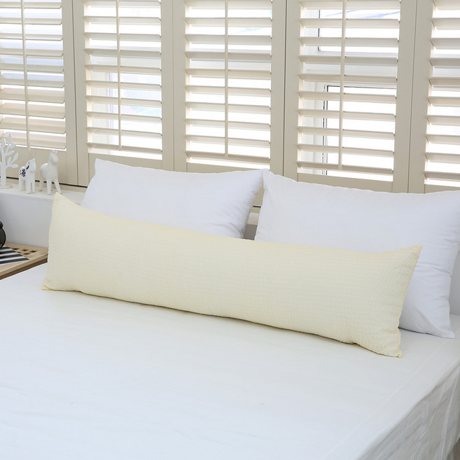 아임리빙 국내제조 시어서커 네추럴 다용도 바디필로우, 바닐라