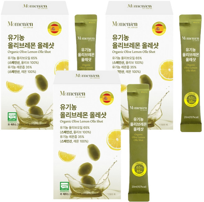 Momenton 橄欖檸檬 Ole Shot 14入, 3個, 280ml