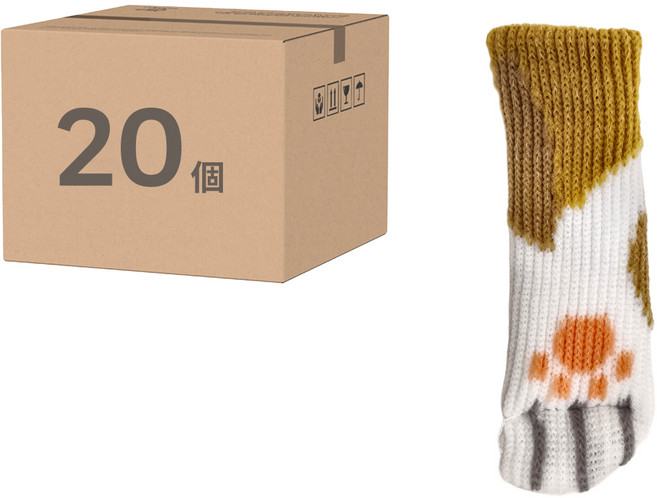 小麥購物 貓掌椅腳套 G112 23g 4個, 淺棕色, 5組