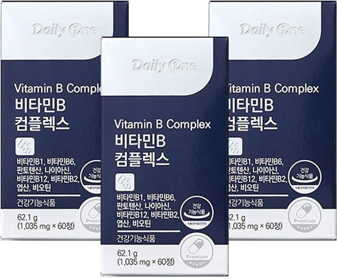 데일리원 비타민B 컴플렉스, 60정, 3개