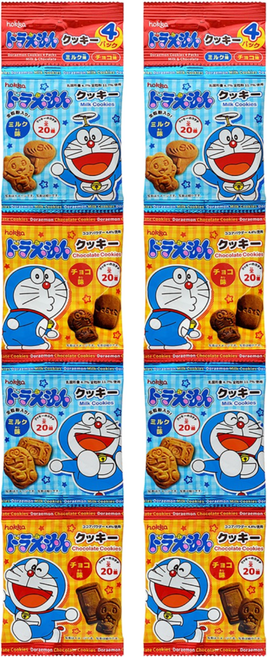 hokka 北陸製菓 哆啦A夢造型四連餅, 60g, 2組
