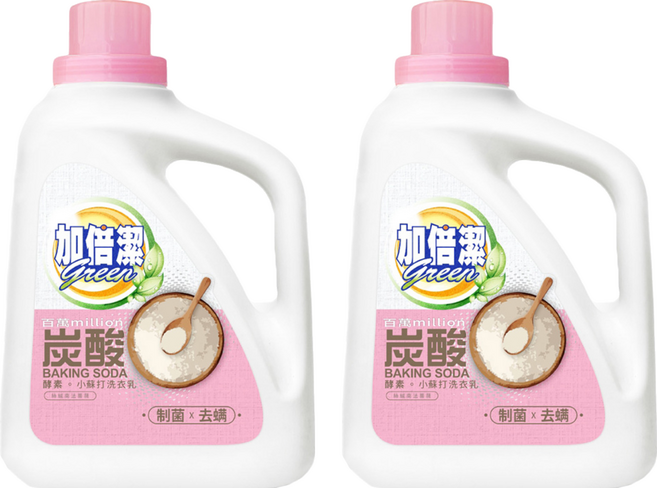 加倍潔 酵素小蘇打洗衣乳 百萬碳酸 質感花果調香, 2.4kg, 2桶