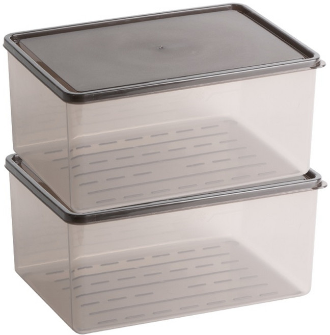 비트리 부드럽게 휘어지는 점보 대용량 냉동실정리용기 3.8L, 1개, 2개