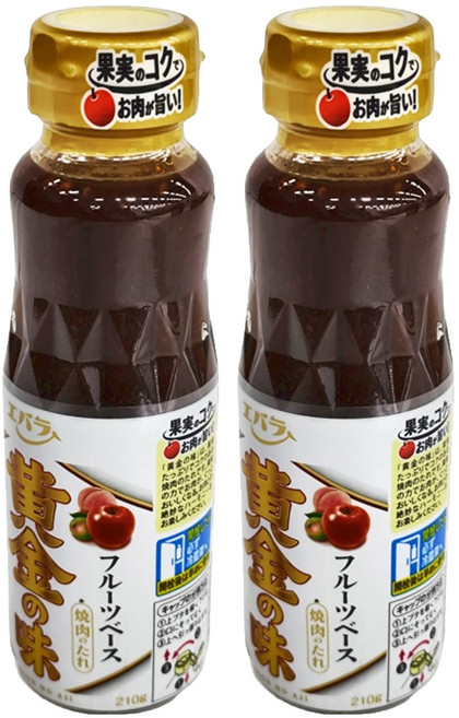 Ebara 荏原 黃金烤肉醬 辛口, 210g, 2瓶