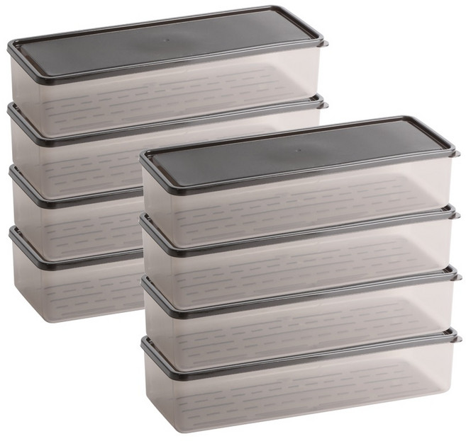 비트리 부드럽게 휘어지는 냉동실정리용기, 8개, 2.1L