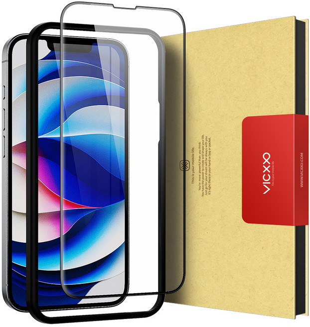 빅쏘 4D 풀커버 부착가이드 아이폰 강화유리 휴대폰 액정보호필름, 1세트
