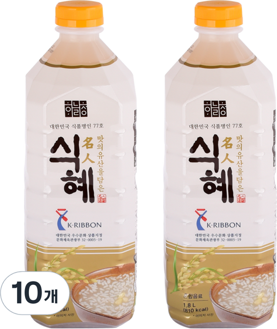 하늘청 식혜 오리지날, 1.8L, 10개