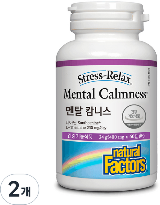 네추럴팩터스 멘탈 캄니스 테아닌, 2개, 24g