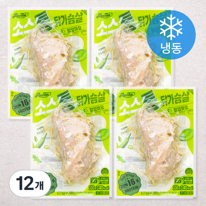 맛있닭 소스 통 닭가슴살 청양마요 (냉동), 100g, 1개입, 12개