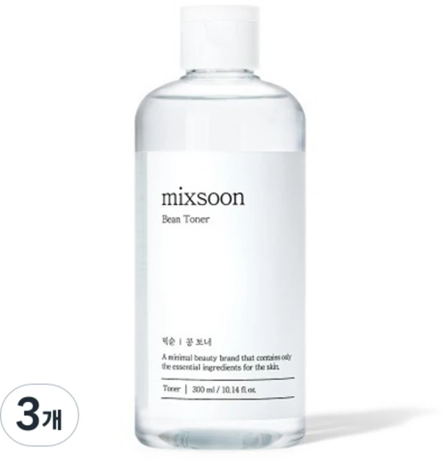 [비건뷰티] 믹순 콩 토너, 3개, 300ml - 쿠팡