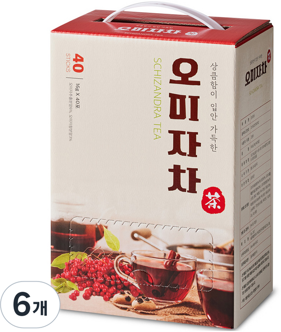 Jino 五味子茶, 40入, 6個, 16g