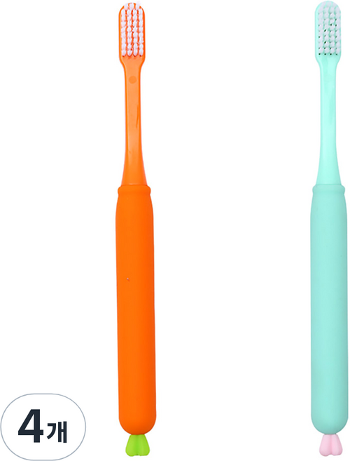 알럽홈 실리콘 파스텔 컬러 칫솔 랜덤 발송, 1개입, 4개