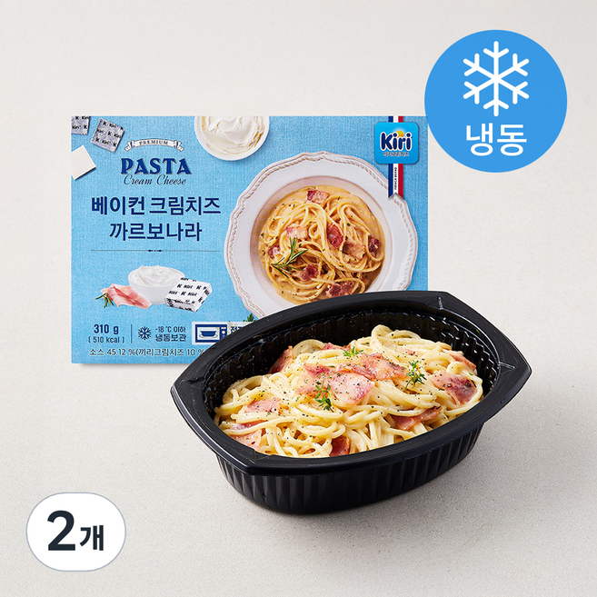 끼리 베이컨 크림치즈 까르보나라 (냉동), 310g, 2개