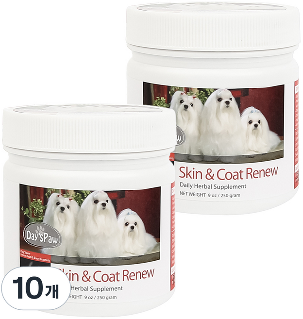 데이스포 강아지 에이치시리즈 영양제, 250g, 피부/피모, 10개