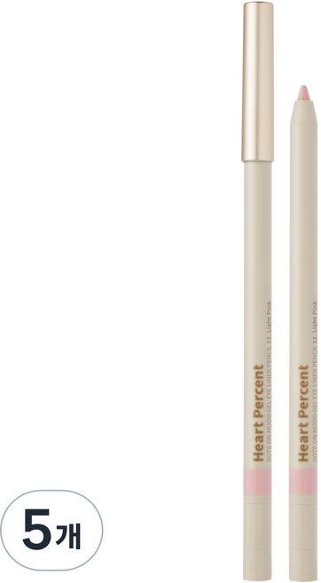 하트퍼센트 도트 온 무드 젤 아이라이너 펜슬, 12 라이트 핑크, 5개