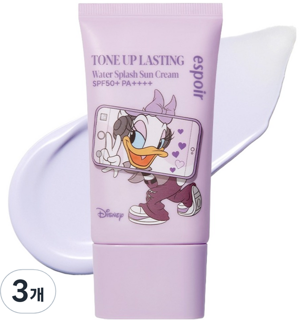 espoir 艾絲珀 迪士尼聯名款 水感提亮持久防曬霜 SPF50+ PA++++, 3個, 50ml