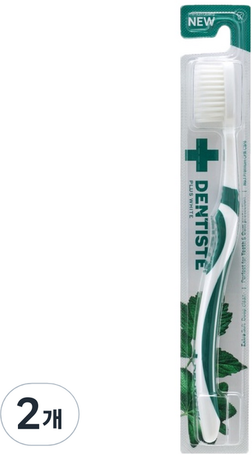 덴티스테 이중 미세모 칫솔 랜덤발송, 1개입, 2개