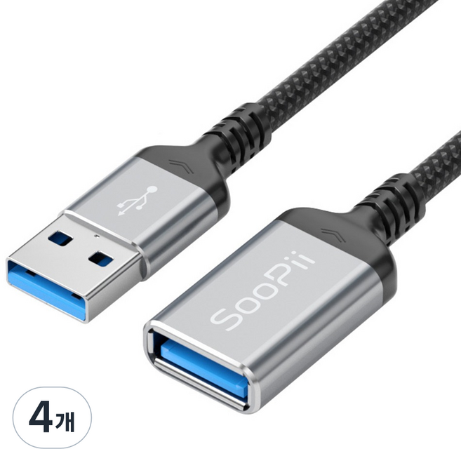 SooPii USB 3.0 延長線 S49, 1m, 4個