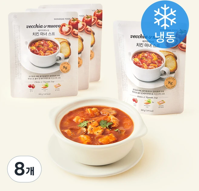 베키아에누보 치킨 마녀 스프 (냉동), 300g, 8개 - 쿠팡