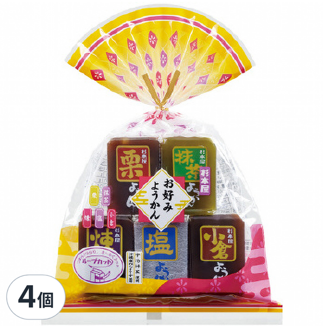 SUGIMOTOYA SEIKA 杉本屋 五色羊羹, 320g, 4袋