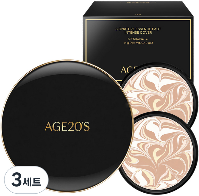 AGE20'S 經典精華氣墊粉餅強效遮瑕組, 17N, 3套