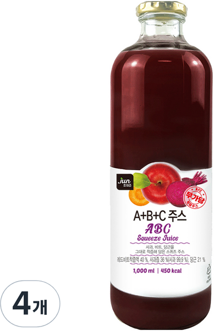 호재준 ABC 착즙주스, 1L, 4개