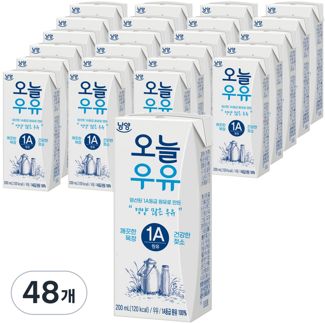 남양유업 오늘 우유, 48개, 200ml